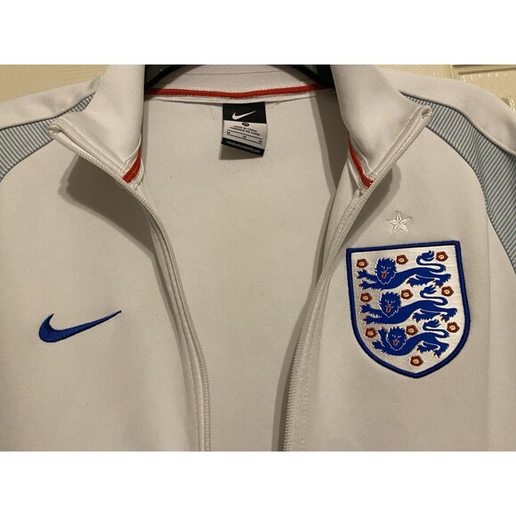 England 2016/2017 Nike Embroidered White National Team Track Jacket Mens Medium - Picture 9 of 16